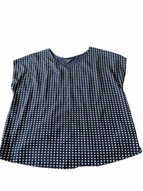 Apt 9 Navy Square-Print V-Neck Women’s Top